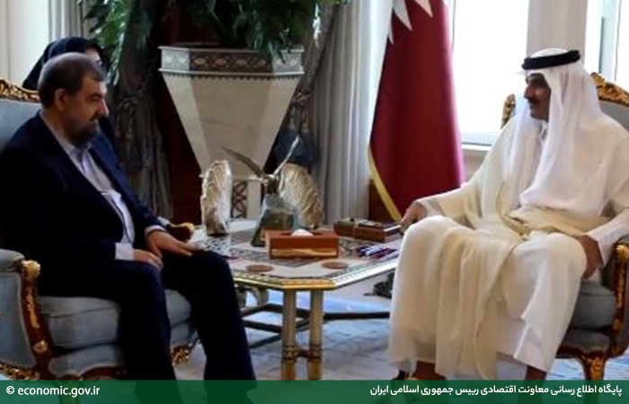 دیدار معاون اقتصادی رئیس جمهور با امیر قطر در دوحه
